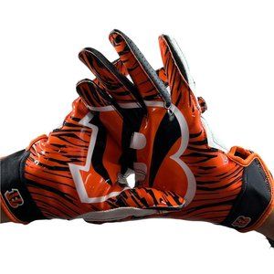 Nike Superbad Football Gloves 4.5 Cincinnati Bengals XXL/2XL